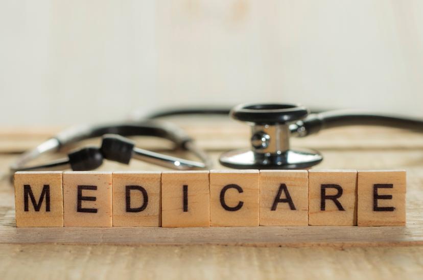 Wooden blockes spelling out the word Medicare
