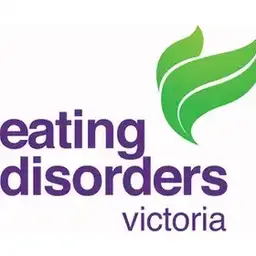 The image features the text "eating disorders victoria" alongside a green leaf-like graphic, suggesting an organization or service related to eating disorders in the Victoria region.
