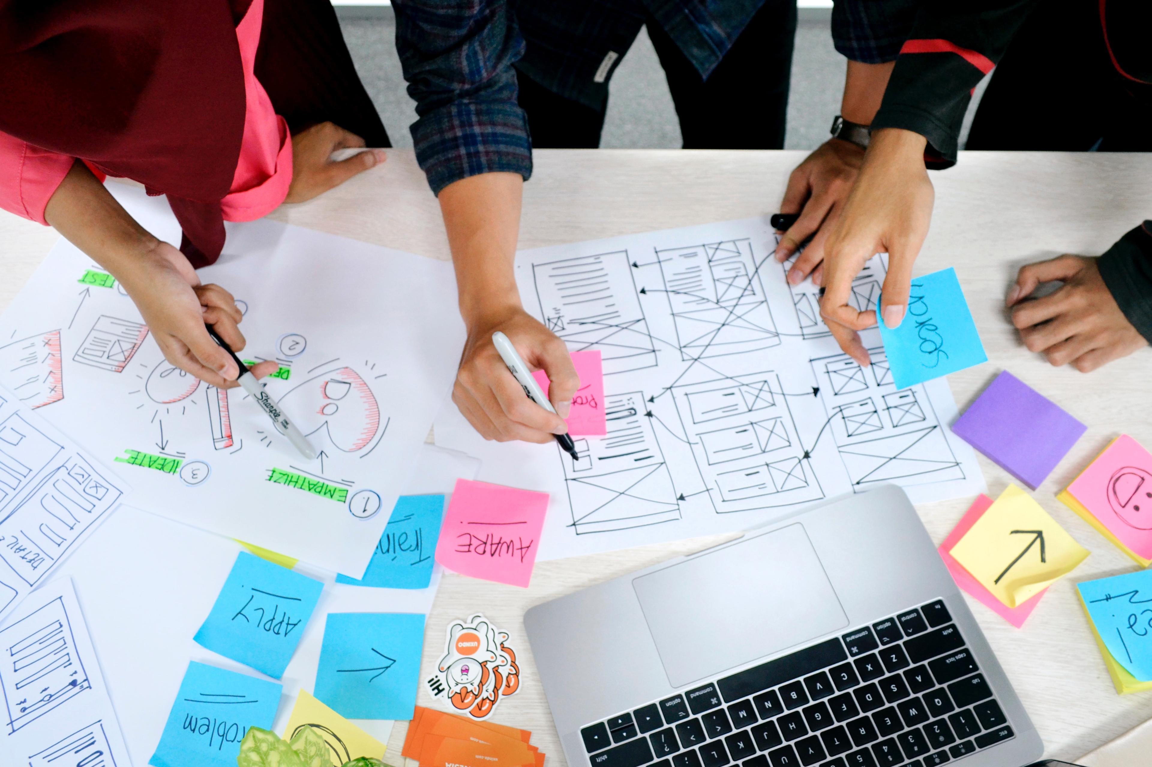 A group of people project planning