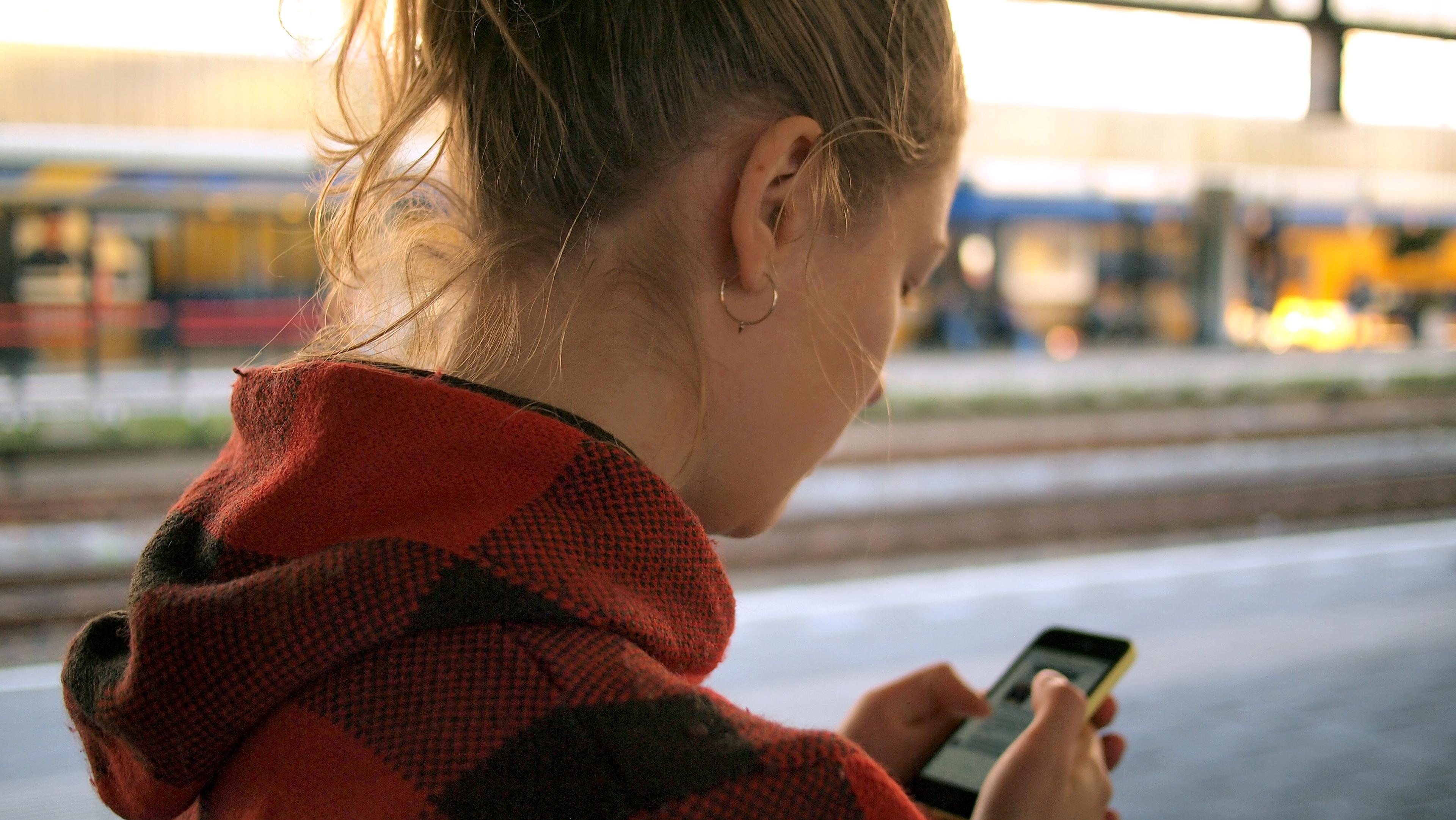 Women using mobile phone