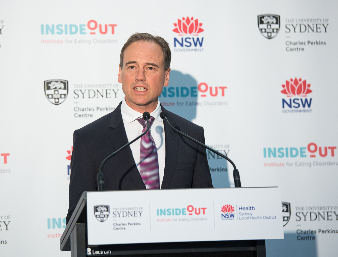 Hon Greg Hunt MP, Federal Minister for Health, launches the InsideOut Institute